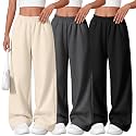 3 Pack Girls Wide Leg Sweatpants Kids Baggy Pants