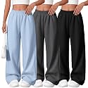 3 Pack Girls Wide Leg Sweatpants Kids Baggy Pants