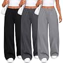 3 Pack Girls Wide Leg Sweatpants Baggy Pants 5-14Y