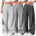 3 Pack Girls Wide Leg Sweatpants Kids Baggy Pants