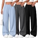3 Pack Girls Wide Leg Sweatpants Kids Baggy Pants