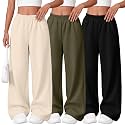 3 Pack Girls Wide Leg Sweatpants Kids Baggy Pants