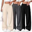 3 Pack Girls Wide Leg Sweatpants Kids Baggy Pants