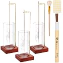 3 Pack Incense Holder with 20 Incense Sticks, Detachable Glass Ash Catcher
