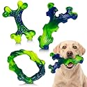 Frienhund 3-Pack Indestructible Nylon Dog Chew Toys for Aggressive Chewers - Long-Lasting Durable Bone-Shaped Toys, Large Breed Dogs, Tough Puppy Teeth Enrichment