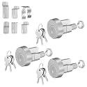 3 Pack L-1172C National Mailbox Locks Replacement C9100 Mailbox Key Lock with 18 Keys and 30 Shaped Locking Tabs Nickel Finish Mailbox Replacement for USPS Mailbox Key Lock