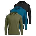 3 Pack Mens Dry Fit Pullover Hoodie Sun Sweatshirts Athletic Gym Workout