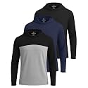 3 Pack Mens Dry Fit Pullover Hoodie Sun Sweatshirts Athletic Gym Workout