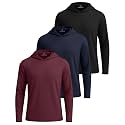3 Pack Mens Dry Fit Pullover Hoodie Sun Sweatshirts Athletic Gym Workout