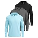 3 Pack Mens Dry Fit Pullover Hoodie Sun Sweatshirts Athletic Gym Workout