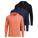 3 Pack Mens Dry Fit Pullover Hoodie Sun Sweatshirts Athletic Gym Workout