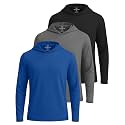 3 Pack Mens Dry Fit Pullover Hoodie Sun Sweatshirts Athletic Gym Workout