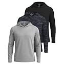 3 Pack Mens Dry Fit Pullover Hoodie Sun Sweatshirts Athletic Gym Workout