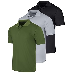 3 PackMens Quick Dry Fit Polo Shirt