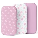 Organic Bassinet Sheets 3 Pack, 33x17 Fitted Sheet for Boys &amp; Girls, Soft 100% Jersey Cotton, Compatible with Halo Bassinest, Baby Delight, Graco, Oval &amp; Rectangle Mattress