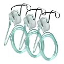 3 Pack Oxygen Mask for Face Adult with 7 Ft Tube, Oxygen Mask with Adjustable Elastic Strap,DEHP Free and Latex Free Material - Adult Standard L,Green