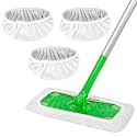 3 Pack Reusable Flat Mop Pads Compatible with Swiffer, Wet & Dry Mop Cover, Washable for Surface & Hardwood Floor Cleaning