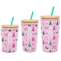 3 Pack Reusable Insulator Neoprene Sleeve for Iced Coffee &amp; Cold Soda