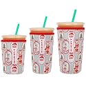 Reusable Insulator Neoprene Sleeve for Iced Coffee &amp; Cold Soda
