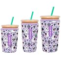 3 Pack Reusable Insulator Neoprene Sleeve for Iced Coffee &amp; Cold Soda