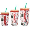 3 Pack Reusable Insulator Neoprene Sleeve for Iced Coffee &amp; Cold Soda
