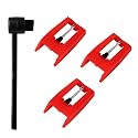 3 Pack Ruby Record Player Needles, Replacement for Crosley Victrola ION Jenson Boytone Turntables, with Stylus Cleaner Brush (Red)
