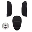 3 Pack Seat Strap Covers and Crotch Pad Combo for Baby Stroller, Soft Seat Strap Covers Universal for Newborns Infants Kids Child, Pushchair Seat Strap Covers(Black)