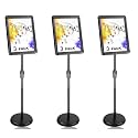 3 Pack Sign Holder Stand, 8.5x11 Sign Stand for Display, Black