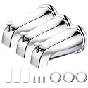 3 Pack Slip On Diverter Tub Spout Kit Compatible with Kohler GP85556, Bathroom Bathtub Faucet Spout Replacement with 5/32'' Hex Wrench Metal Cover Ring and Foam Gasket Fits 1/2'' Copper Water Tube