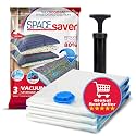 3 Pack Small Vacuum Storage Bags for Comforters, Blankets &amp; Clothes – Vacuum Sealed Compression Bags with Hand Pump – Space Saver Storage Bags for Bedding, Moving, Travel &amp; Organization
