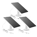 3 Pack Solar Panel Camera Charger Fit for Arlo Essential Spotlight, Essential 2K 2nd gen/XL Spotlight 2K 2nd gen Camera, Ring Spotlight Cam Plus/Spotlight Pro 5V 7W Solar Panel Fast Charging Cable