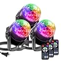 Sound Activated Party Lights with Remote Control 3-Pack