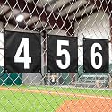3 Pack Sports Field Number Signs Outdoor Black, Flexible Waterproof,4/5/6