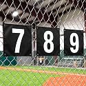3 Pack Sports Field Number Signs Outdoor Black, Flexible Waterproof,7/8/9