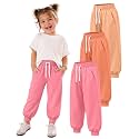 3 Pack Toddler Girls' Sweatpants Kids Jogger Pants
