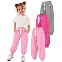 3 Pack Toddler Girls' Sweatpants Kids Jogger Pants