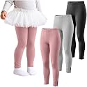 3 Pack Toddler Girls Cotton Leggings Bow Tight Pants