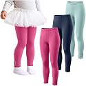 3 Pack Toddler Girls Cotton Leggings Bow Tight Pants