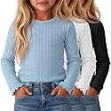 3 Pack Toddler Girls Cute Long Sleeve