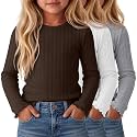 3 Pack Toddler Girls Cute Long Sleeve
