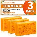 3Pcs 60g Turmeric Kojic Acid Soap Bars for Face, Body &amp; Underarms