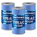 3-Pack Type A/C Pool Filter Cartridges 8x4.25 in, Pro Azure Series