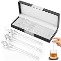 3 Pack Whiskey Droppers, Precision Glass Pipettes Set (Waterdrop, Double-Spherical, Glass-Shaped), 5-Inch Compact for Whiskey Bourbon Gin, Elegant Gift for Whiskey Lovers