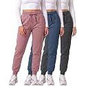 3 Pack Women's Fleece Joggers Sweatpants Lounge Pants Sweats Casual Pockets