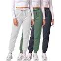 3 Pack Women's Fleece Joggers Sweatpants Lounge Pants Sweats Casual Pockets