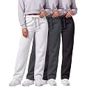 3 Pack Women's Fleece Sweatpants Open Bottom Lounge Sweats Workout Pockets