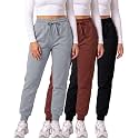 3 Pack Women's Fleece Joggers Sweatpants Lounge Pants Sweats Casual Pockets