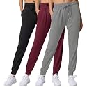 3 Pack Women's Joggers Sweatpants Lounge Pants Yoga Workout Pajama Pockets