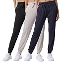 3 Pack Women's Joggers Sweatpants Lounge Pants Yoga Workout Pajama Pockets