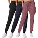 3 Pack Women's Joggers Sweatpants Lounge Pants Yoga Workout Pajama Pockets